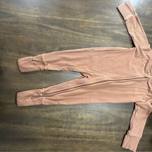 Little Sleepies Caramel Ribbed Zippy